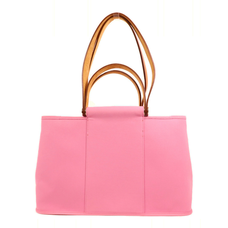 HERMES 帆布Cabag銀扣手挽肩背兩用袋-1