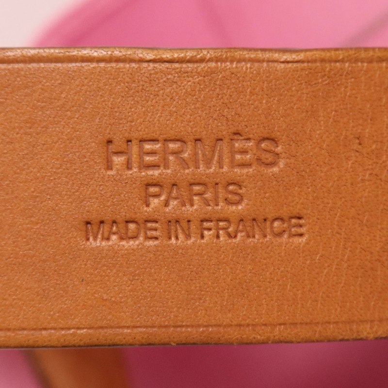 HERMES 帆布Cabag銀扣手挽肩背兩用袋-5