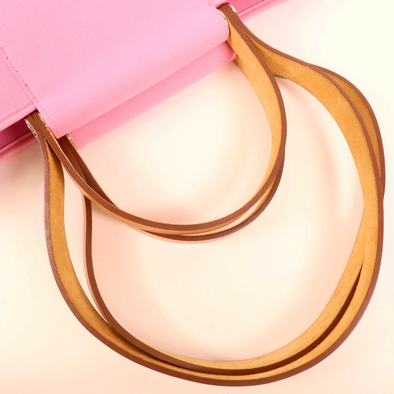 HERMES 帆布Cabag銀扣手挽肩背兩用袋-8