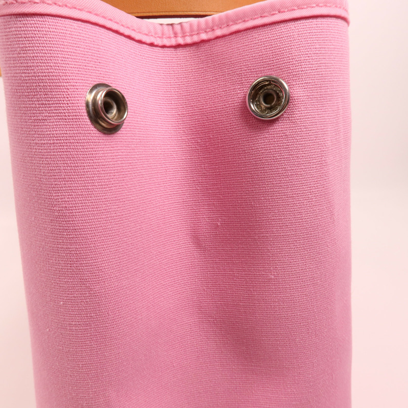 HERMES 帆布Cabag銀扣手挽肩背兩用袋-17