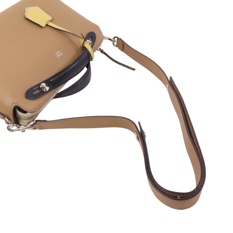 FENDI 牛皮皮革By The Way銀扣手挽肩背兩用袋-7