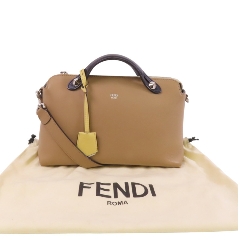 FENDI 牛皮皮革By The Way銀扣手挽肩背兩用袋-9