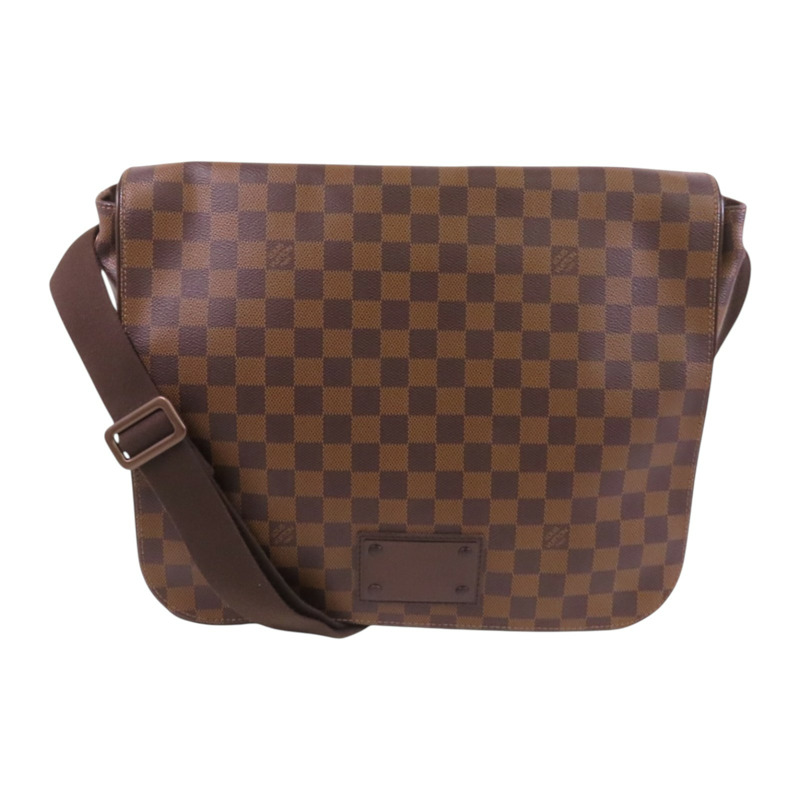 LOUIS VUITTON Damier Ebene Brooklyn GM金扣肩背袋-0