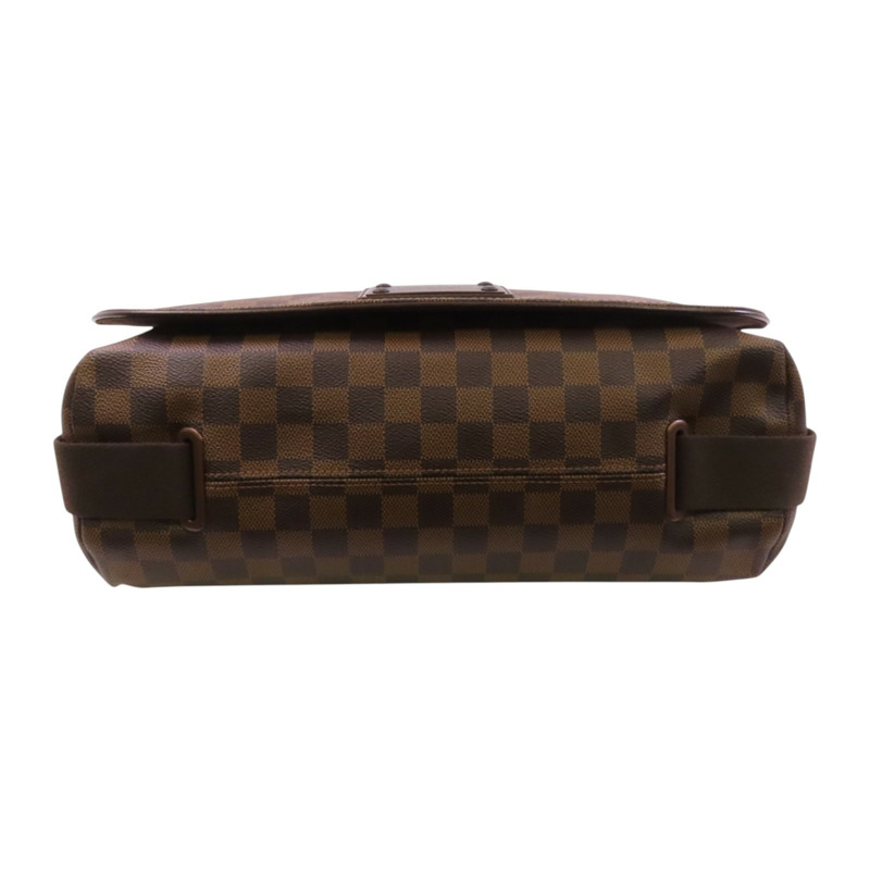 LOUIS VUITTON Damier Ebene Brooklyn GM金扣肩背袋-3