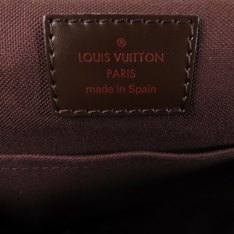 LOUIS VUITTON Damier Ebene Brooklyn GM金扣肩背袋-5