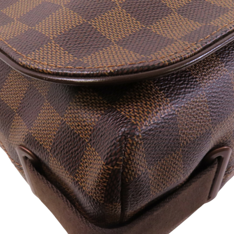LOUIS VUITTON Damier Ebene Brooklyn GM金扣肩背袋-10