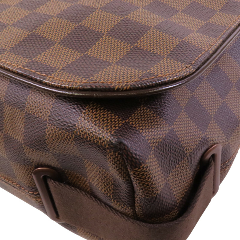LOUIS VUITTON Damier Ebene Brooklyn GM金扣肩背袋-11
