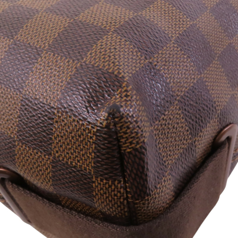 LOUIS VUITTON Damier Ebene Brooklyn GM金扣肩背袋-13