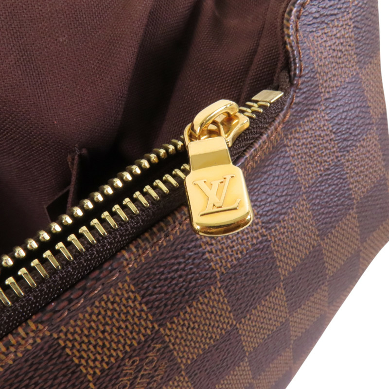 LOUIS VUITTON Damier Ebene Brooklyn GM金扣肩背袋-14