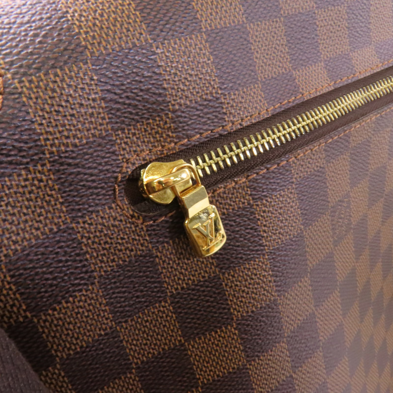 LOUIS VUITTON Damier Ebene Brooklyn GM金扣肩背袋-20