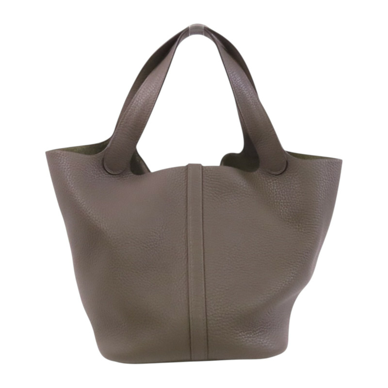 HERMES Clemence皮革Picotin MM銀扣手挽大-1