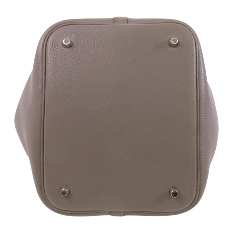 HERMES Clemence皮革Picotin MM銀扣手挽大-3