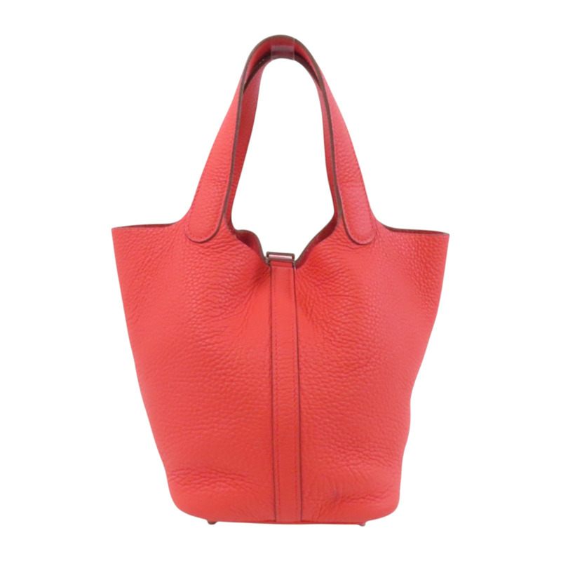 HERMES Clemence皮革Picotin PM銀扣手挽袋-1