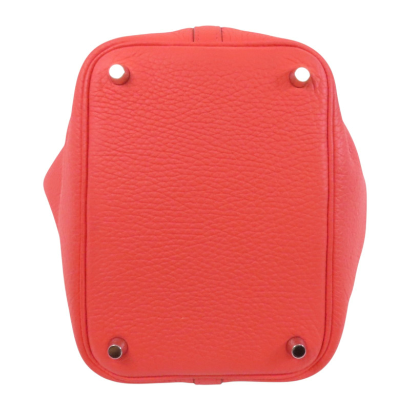 HERMES Clemence皮革Picotin PM銀扣手挽袋-3