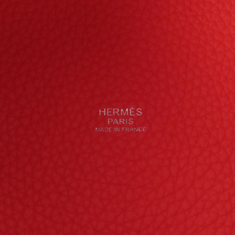 HERMES Clemence皮革Picotin PM銀扣手挽袋-5