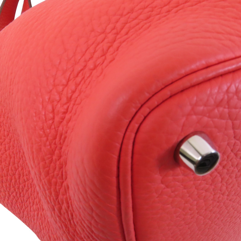 HERMES Clemence皮革Picotin PM銀扣手挽袋-10