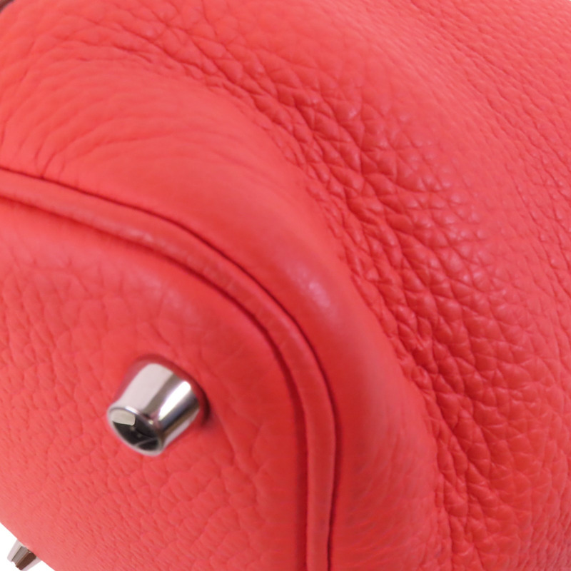 HERMES Clemence皮革Picotin PM銀扣手挽袋-11