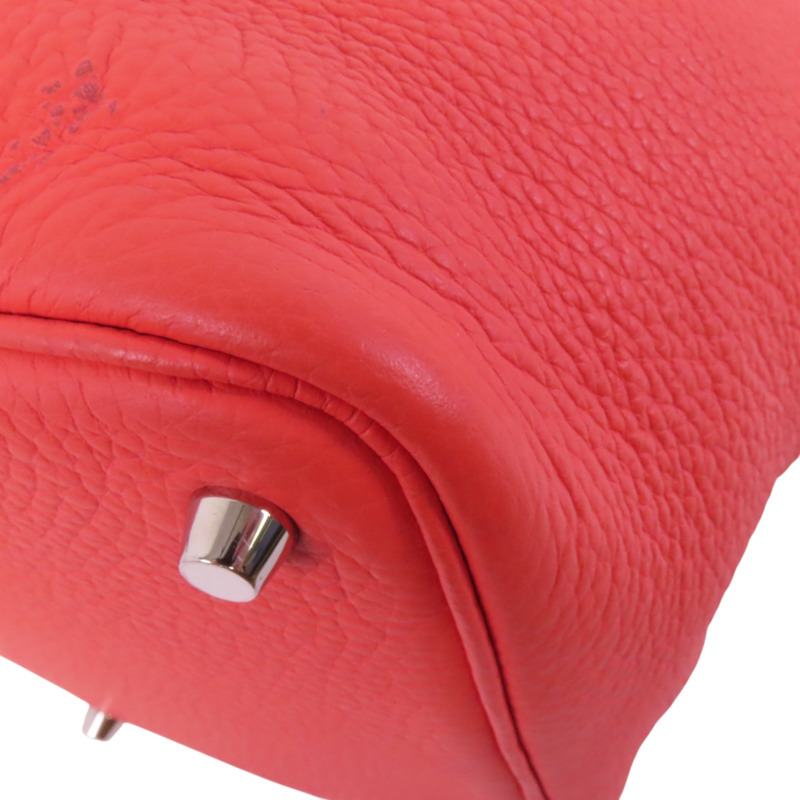 HERMES Clemence皮革Picotin PM銀扣手挽袋-13