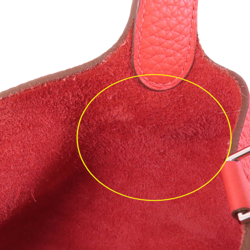 HERMES Clemence皮革Picotin PM銀扣手挽袋-15