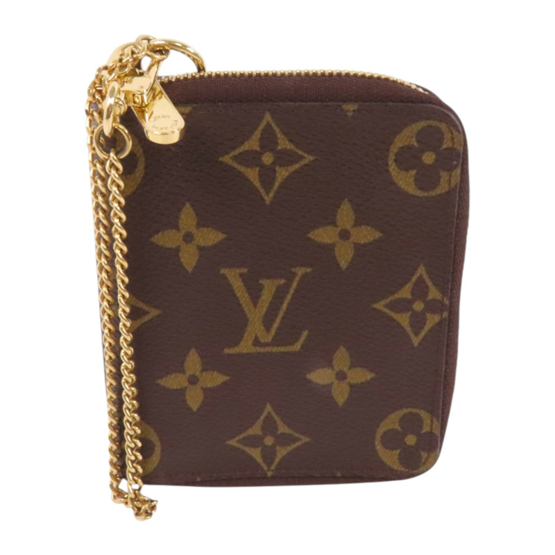 LOUIS VUITTON Monogram Zipper Card Case金扣卡套-0