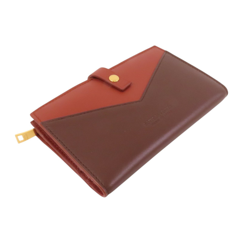 BOTTEGA VENETA 牛皮皮革Pocket Book Wallet金扣短錢包-2