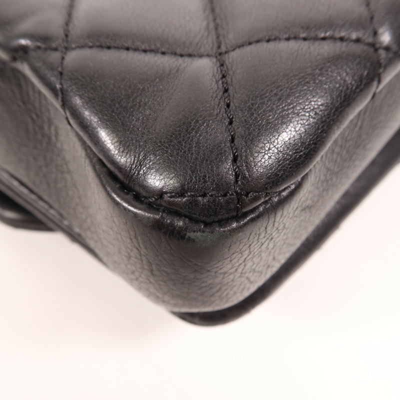 CHANEL 牛皮皮革Chain Shoulder金扣鏈帶肩背袋-13