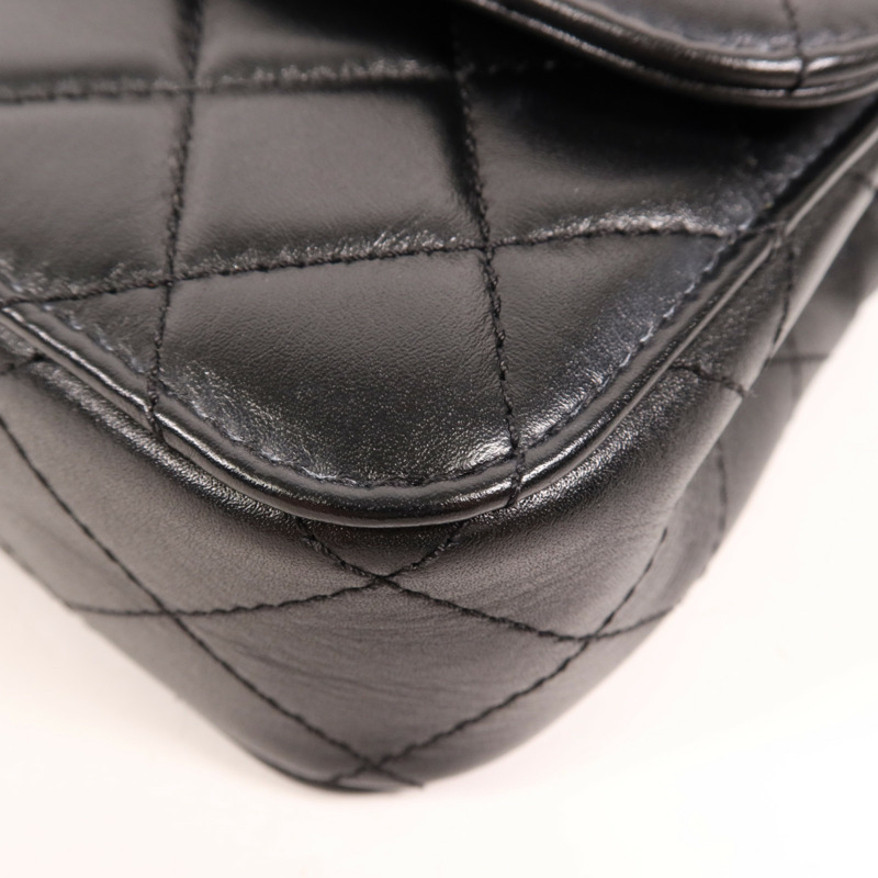 CHANEL 牛皮皮革Chain Shoulder金扣手挽肩背兩用袋-10