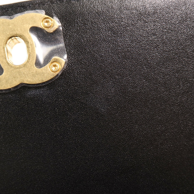 CHANEL 牛皮皮革Chain Shoulder金扣手挽肩背兩用袋-14