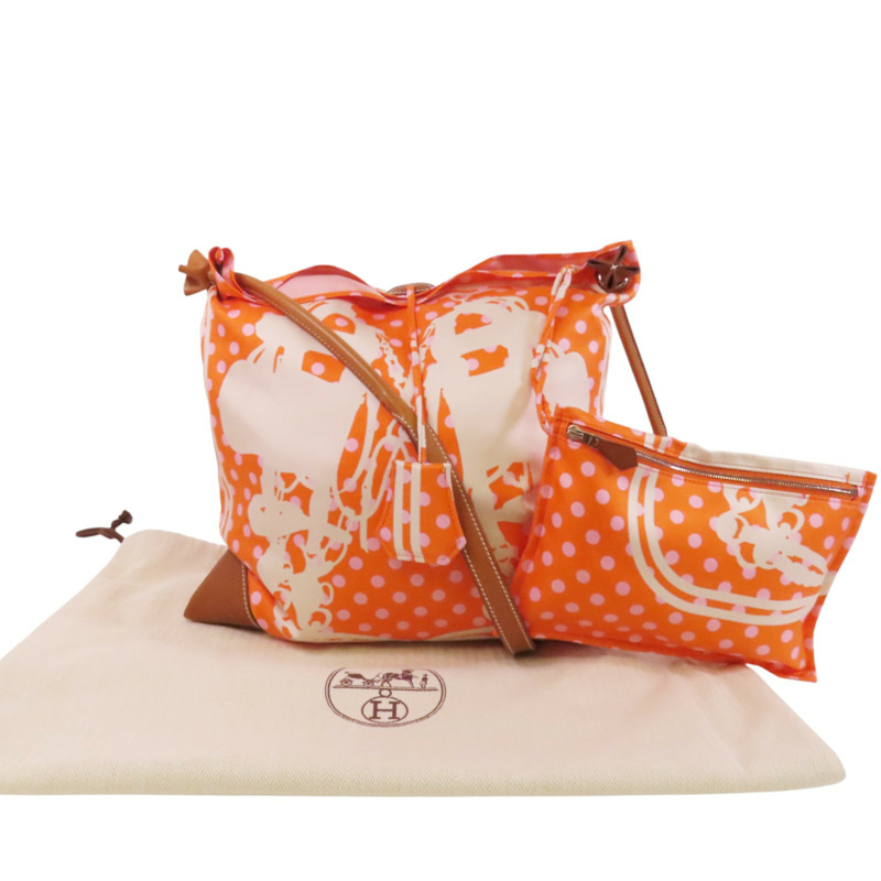 HERMES 絲質Silky City銀扣肩背袋-9