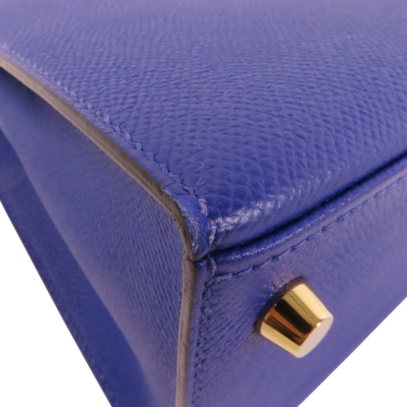 HERMES Epsom皮革Kelly 25金扣手挽肩背兩用袋-12
