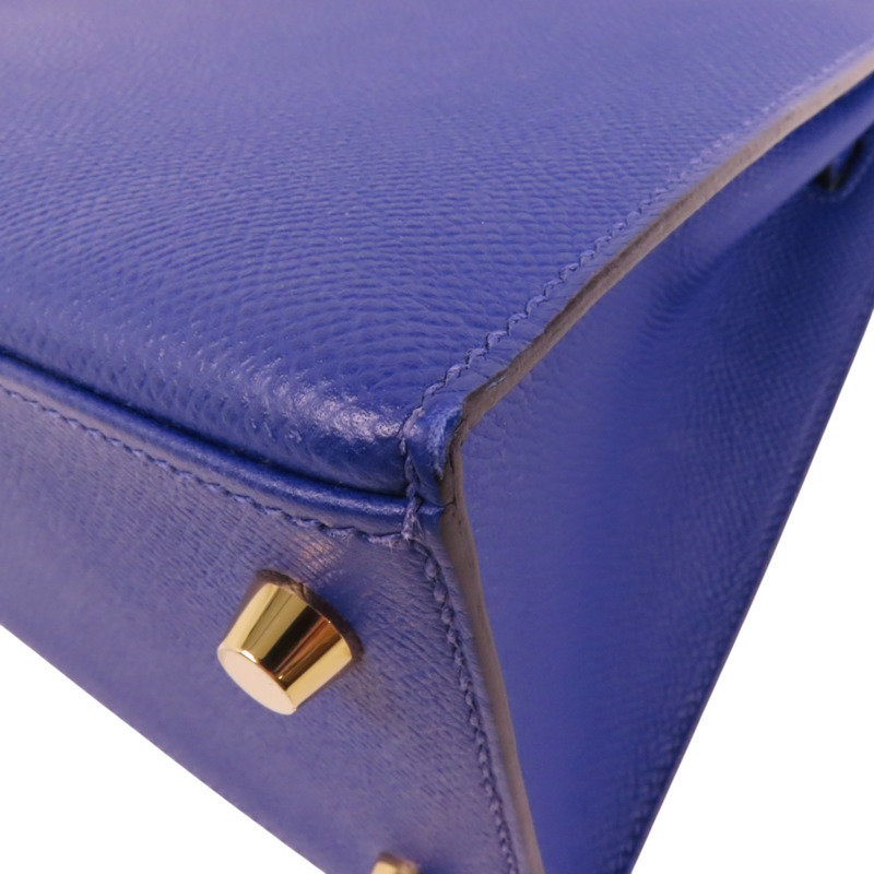 HERMES Epsom皮革Kelly 25金扣手挽肩背兩用袋-13