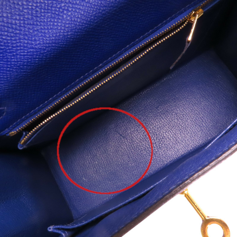 HERMES Epsom皮革Kelly 25金扣手挽肩背兩用袋-16