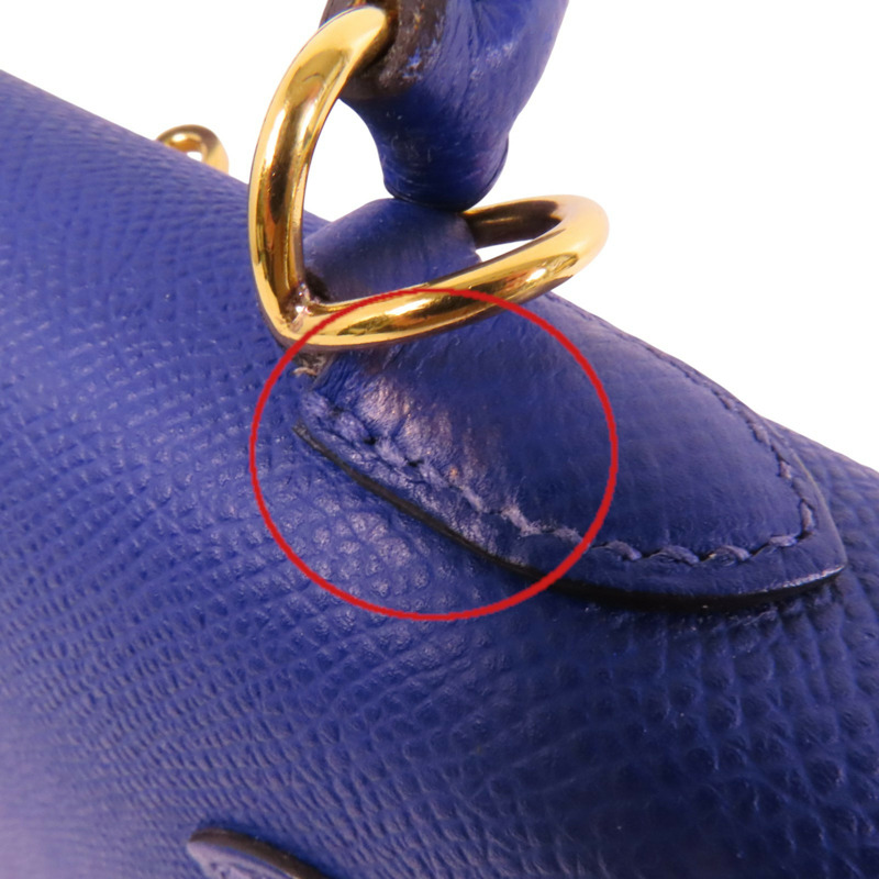 HERMES Epsom皮革Kelly 25金扣手挽肩背兩用袋-17