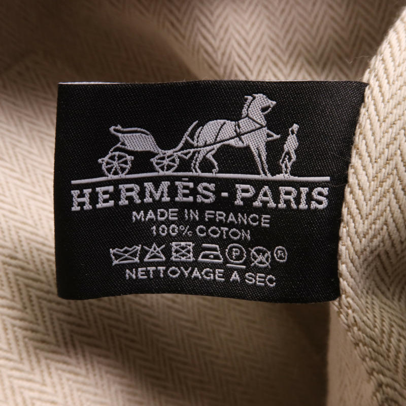HERMES 帆布Bride-A-Brac GM銀扣手挽袋-5