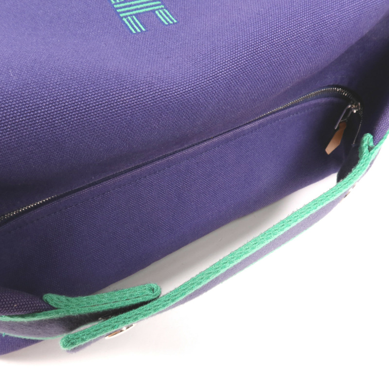 HERMES 帆布Bride-A-Brac GM銀扣手挽袋-8