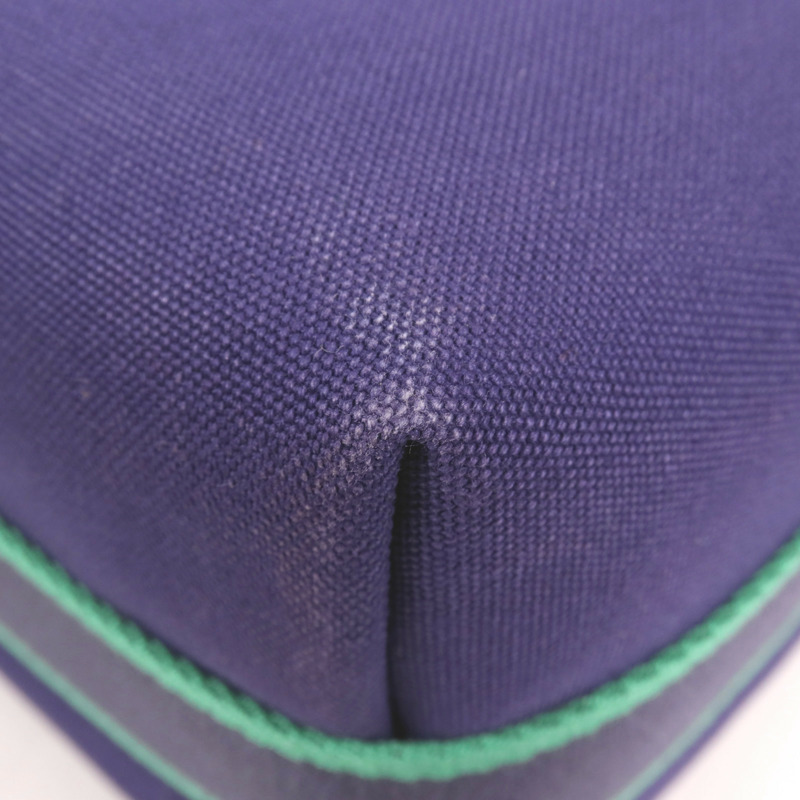 HERMES 帆布Bride-A-Brac GM銀扣手挽袋-11