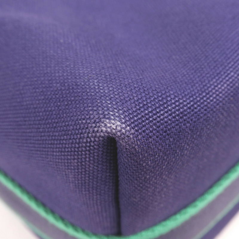 HERMES 帆布Bride-A-Brac GM銀扣手挽袋-12