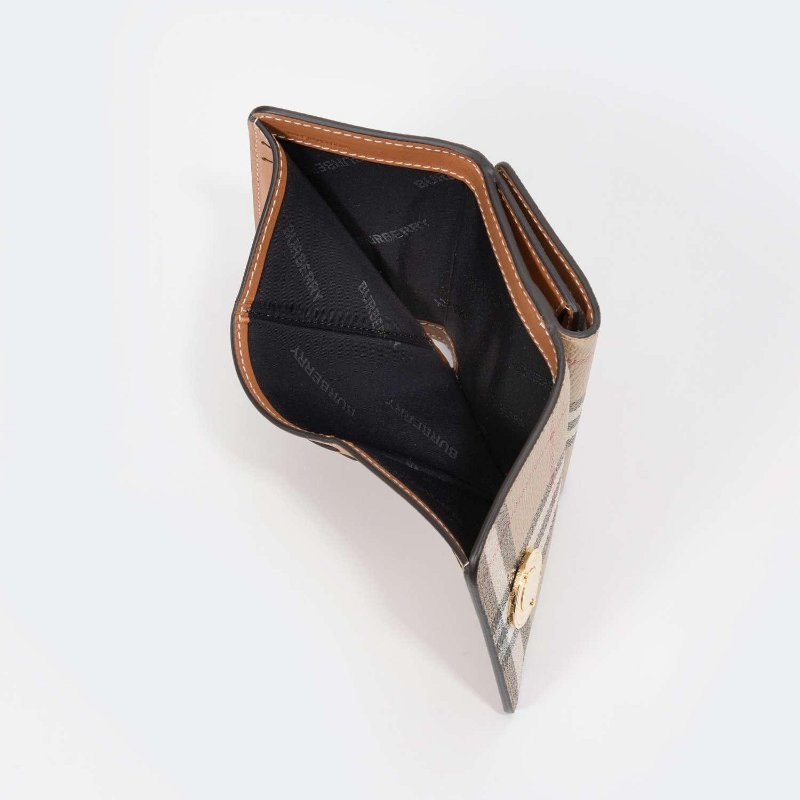 💎Han's house精品服飾💎 BURBERRY 格紋 LOGO 格紋 三折 中短夾 卡包 原價19500-2