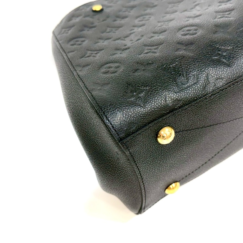 LV黑壓紋牛皮蒙田MM手提肩背包M41048-8