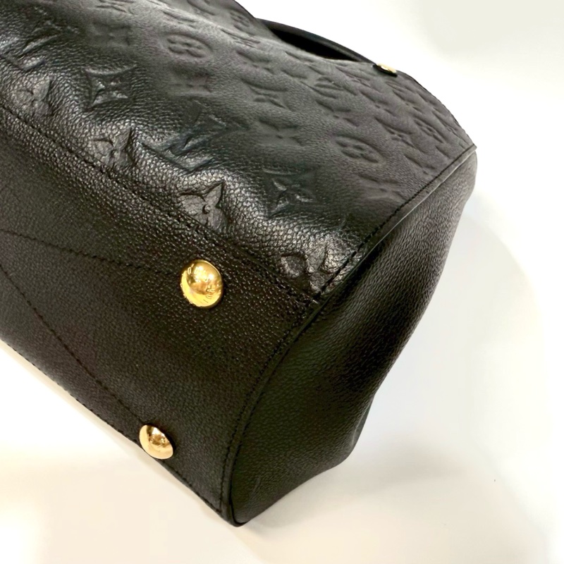 LV黑壓紋牛皮蒙田MM手提肩背包M41048-11