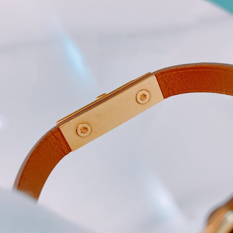 MS0359 Hermes 愛馬仕 絕版 迷你 凱莉 手環 手帶 灰色 棕色 中號 Micro Kelly Bracelet Grey and Gold x GHW Size M-6