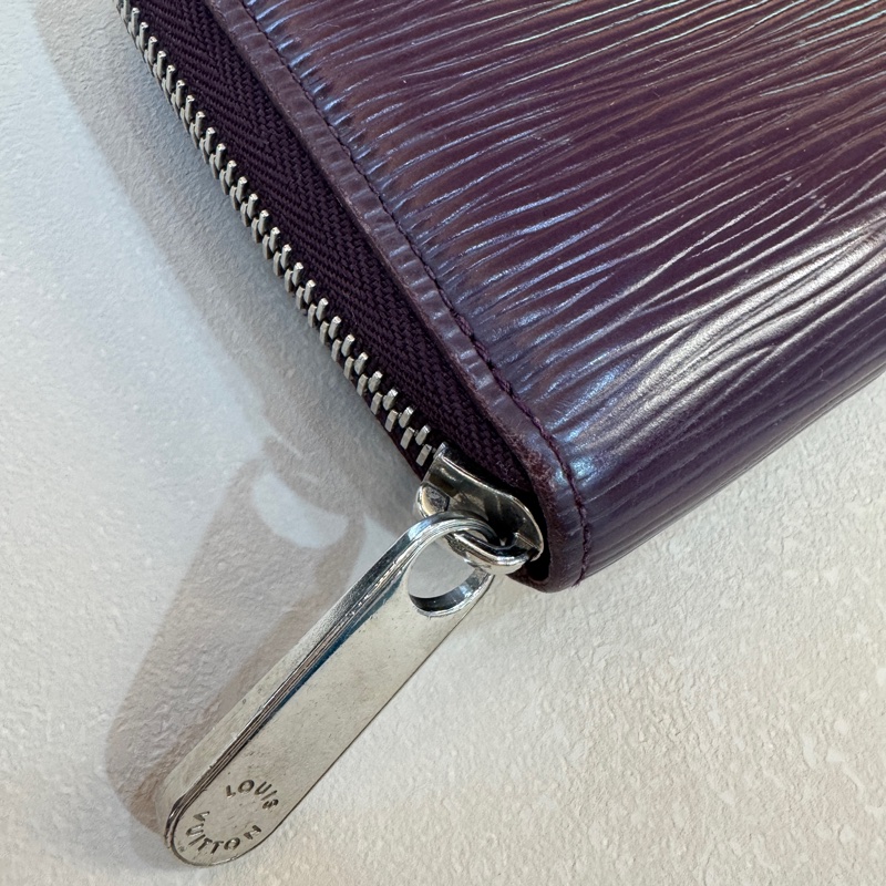 LV紫色EPI牛皮銀鍊ㄇ拉長夾M6007K-11