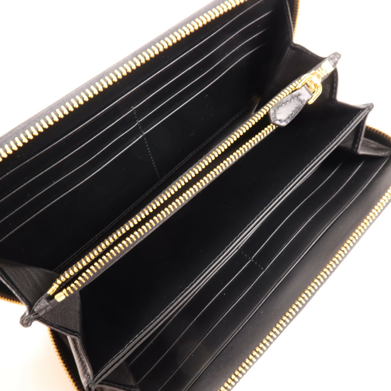 PRADA 漆皮皮革Long Wallet金扣長錢包-4