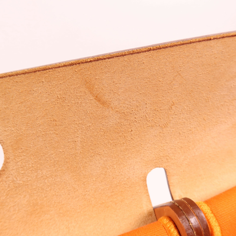 HERMES 帆布Herbag PM銀扣手挽肩背兩用袋Orange-14