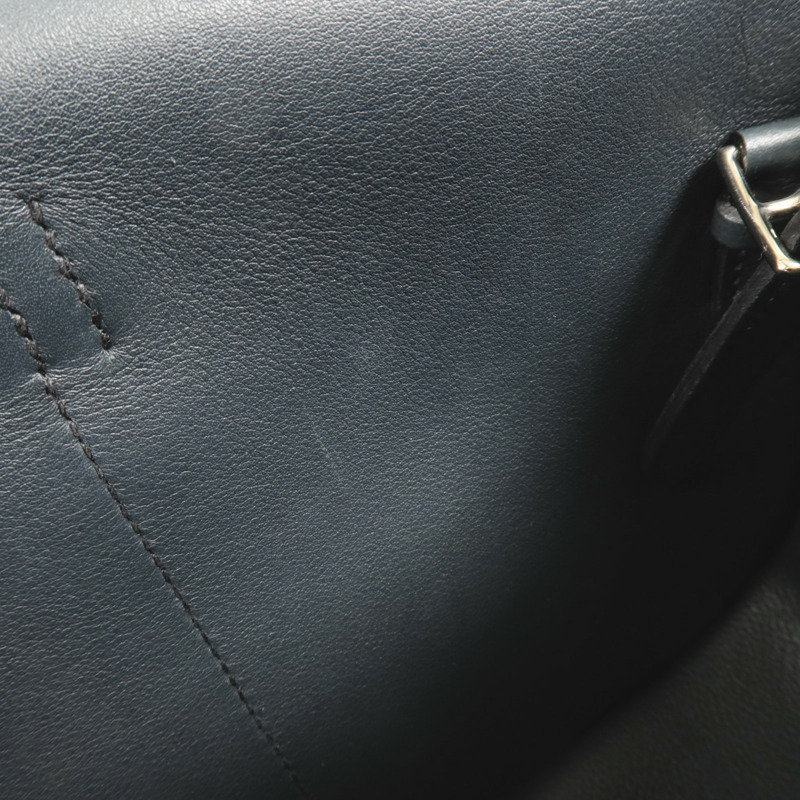 HERMES Evercolor皮革Halzan 25銀扣手挽肩背兩用袋-16