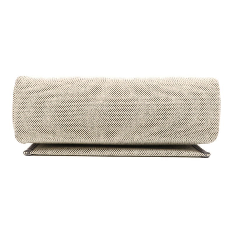 HERMES Toile H帆布Mini Herbag銀扣肩背袋Ardoise-3