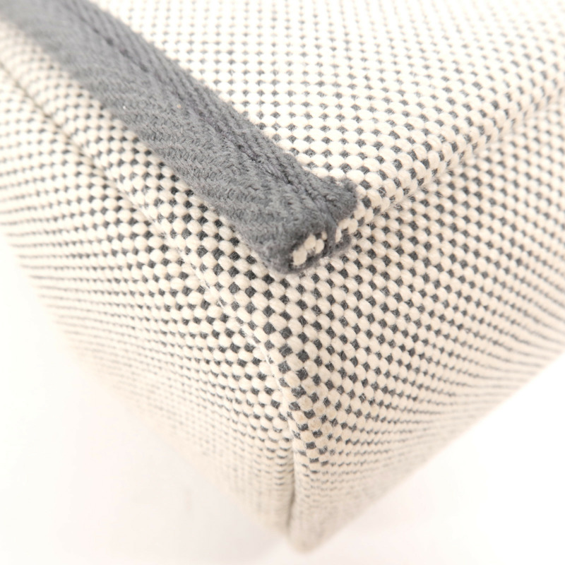 HERMES Toile H帆布Mini Herbag銀扣肩背袋Ardoise-12