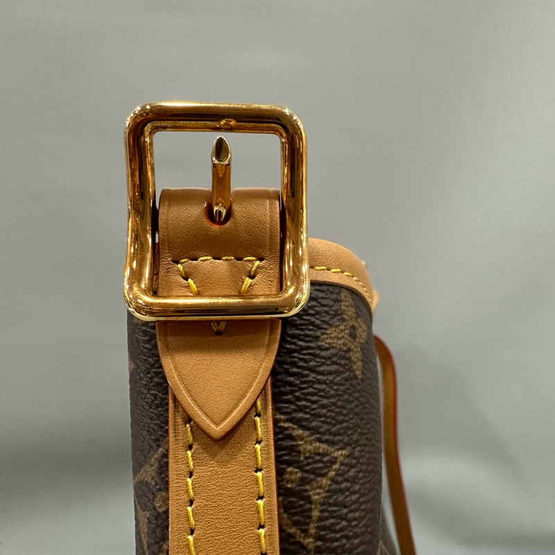 LV m46203 原花金釦carryall pm 肩背包-4