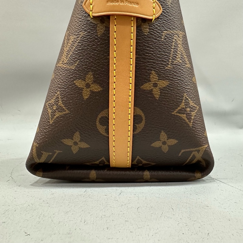 LV m46203 原花金釦carryall pm 肩背包-6