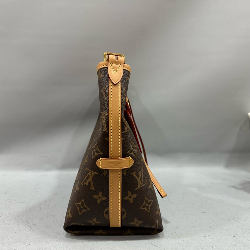 LV m46203 原花金釦carryall pm 肩背包-7
